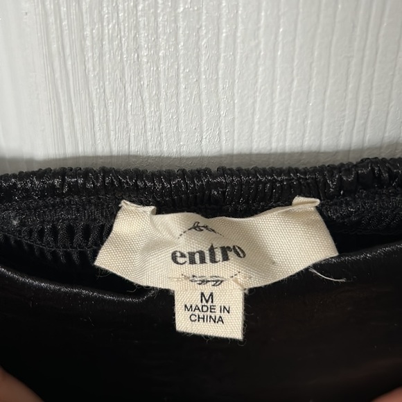 NWOT Black Satin Square Neck Babydoll Maternity Mini Dress - Picture 8 of 8